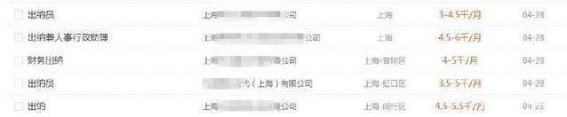 出纳薪资