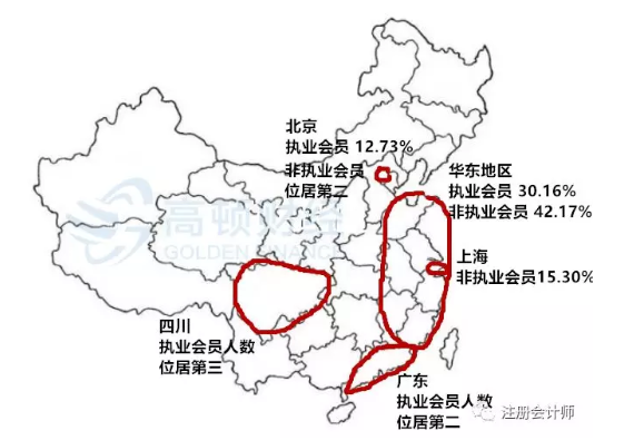 中注协会员地区分布图