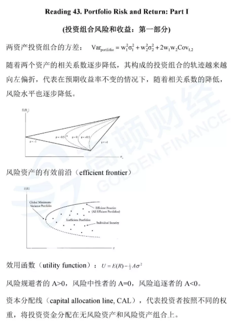 CFA一级Portfolio Management重点知识框架分享