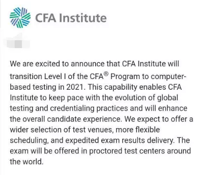 2021年CFA考试机考增加考试次数
