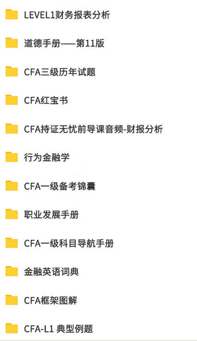 2020年cfa自学资料整理百度网盘打包下载 上海财经大学培训中心学习网